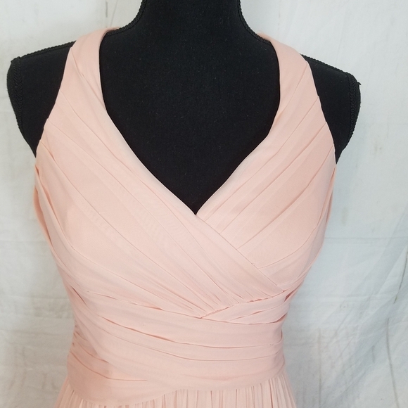 Davids bridal Bellini special occasion criss cross back halter dress size 4 - Picture 7 of 14